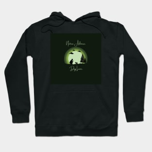 Human and Dog Bond Silhouette Hoodie